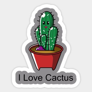 i love cactus #1 Sticker